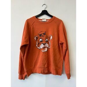 MV Sport Auburn Tigers Sweatshirt‎ Small Orange Crewneck NCAA College Football